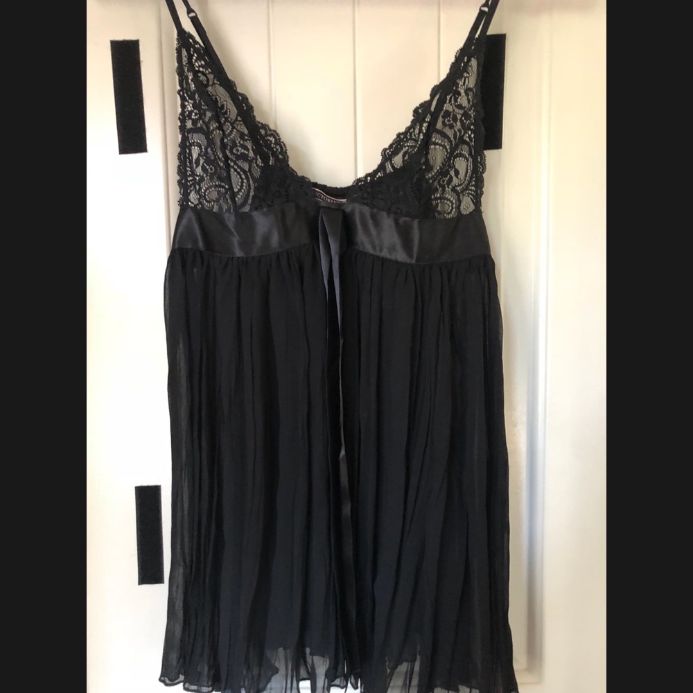 Black sexy sheer and lacy chemise